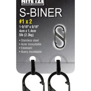 Nite Ize S-Biner 1.8 in. D Stainless Steel Black Carabiner Key Holder