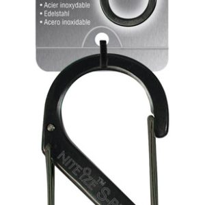 Nite Ize S-Biner 1.8 in. D Stainless Steel Black Carabiner Key Holder