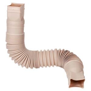 Amerimax Flex-A-Spout 4.5 in. H X 4.5 in. W X 55 in. L Tan Vinyl Downspout Extension