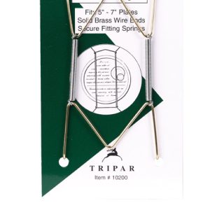 Tripar 5 to 7 in. Brass Bent Curves Plate Hanger