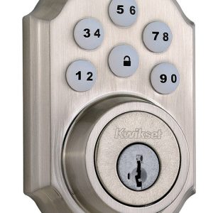 Kwikset SmartKey Satin Nickel Metal Electronic Deadbolt