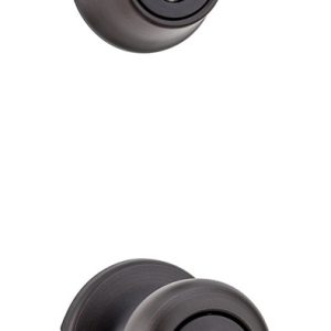 Kwikset Cove Venetian Bronze Knob and Single Cylinder Deadbolt 1-3/4 in.