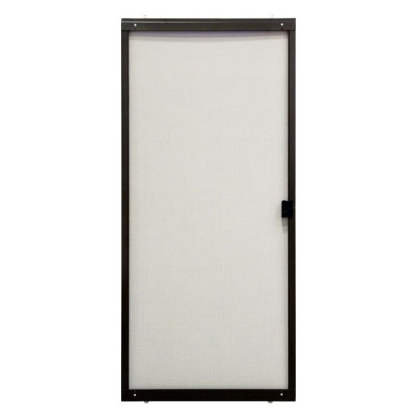 Precision 79 in. H X 48 in. W Breezeway Bronze Steel Adjustable Sliding Screen Door