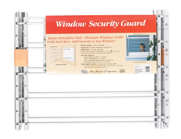 John Sterling White Steel Window Security Guards 1 pk