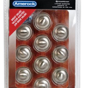Amerock Allison Round Cabinet Knob 1-3/16 in. D 1 in. Satin Nickel 10 pk