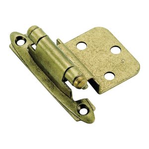 Amerock 2 in. W X 2-3/4 in. L Burnished Brass Steel Self-Closing Hinge 2 pk