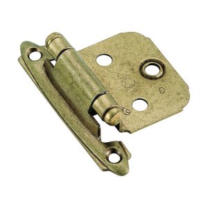 Amerock 1-3/4 in. W X 2-3/4 in. L Burnished Brass Steel Self-Closing Hinge 2 pk