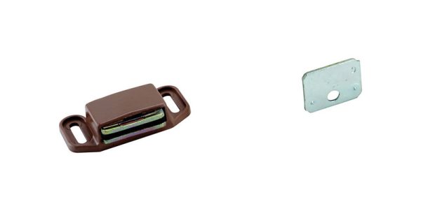 Amerock 1-1/8 in. W X 2 in. D Tan Plastic Magnetic Catch
