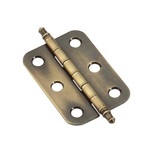Amerock 1-3/8 in. W X 2-11/16 in. L Antique Brass Steel Decorative Hinge 2 pk