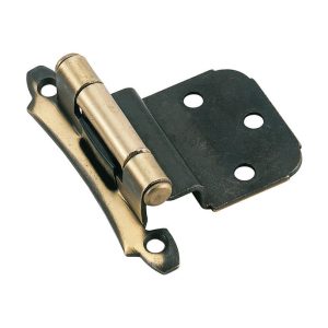 Amerock 2-1/8 in. W X 2-3/4 in. L Antique Brass Steel Self-Closing Hinge 2 pk
