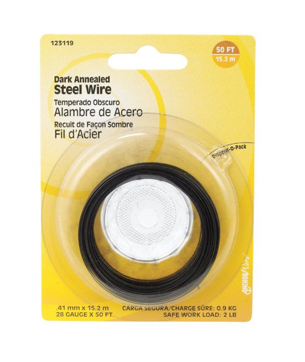 Hillman 50 ft. L Black Annealed Steel 28 Ga. Wire