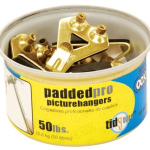 Ook Brass-Plated Padded Picture Hanger 50 lb 10 pk