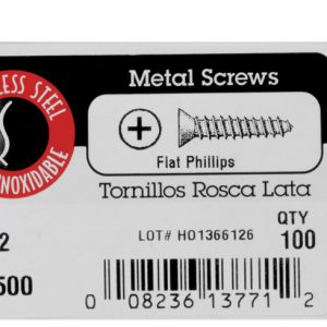 Hillman No. 10 X 2 in. L Phillips Flat Head Sheet Metal Screws 100 pk