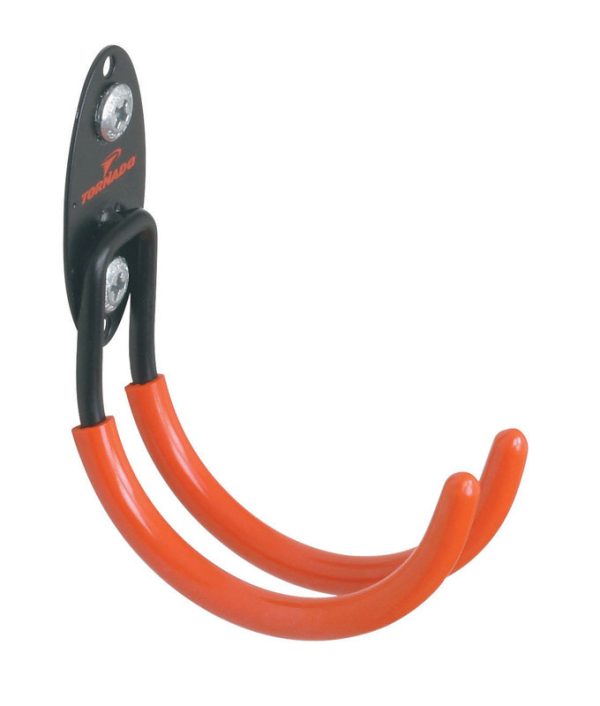Racor 7-1/4 in. L Plastic Coating Black/Orange Steel Large J Hook 40 lb. cap. 1 pk