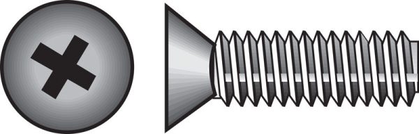 Hillman No. 10-24 X 3/4 in. L Phillips Flat Head Stainless Steel Machine Screws 100 pk