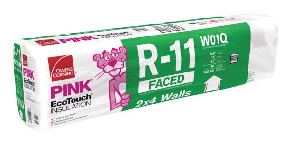 Owens Corning Eco Touch 15 in. W X 93 in. L R-11 Kraft Faced Fiberglass Insulation Batt 155 sq ft