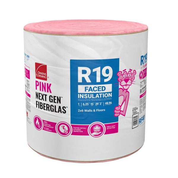 Owens Corning Eco Touch 15 in. W X 470 in. L R-19 Kraft Faced Fiberglass Insulation Roll 48.96 sq ft