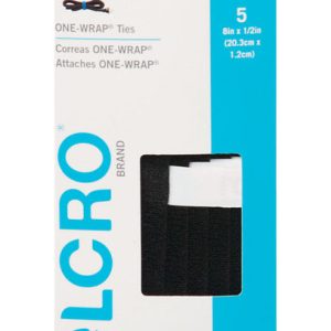 Velcro One-Wrap Strap 8 in. L 5 pk