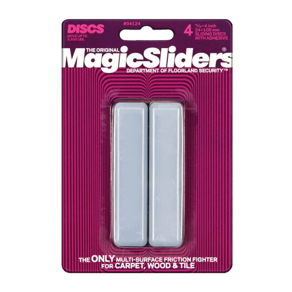 Magic Sliders Gray Plastic Floor Slide 4 pk