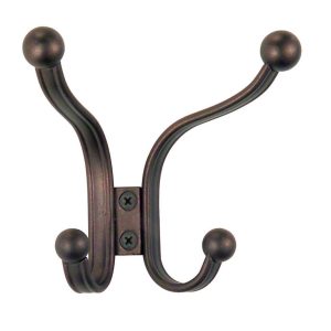 iDesign 5.5 in. L Bronze Brown Steel Medium/Large York Lyra Quad Hook 1 pk
