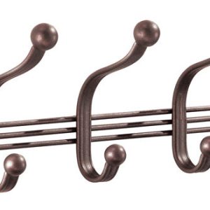 iDesign 15-1/4 in. L Bronze Silver Steel Large York Lyra 5-Hook Rack 1 pk