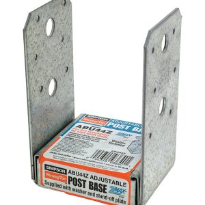 Simpson Strong-Tie ZMax 5.5 in. H X 3.56 in. W 16 Ga. Galvanized Steel Post Base