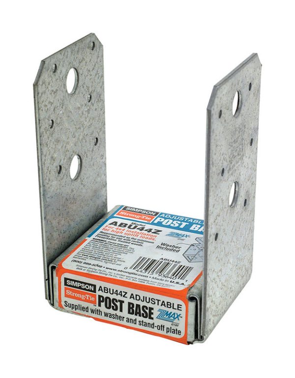 Simpson Strong-Tie ZMax 5.5 in. H X 3.56 in. W 16 Ga. Galvanized Steel Post Base
