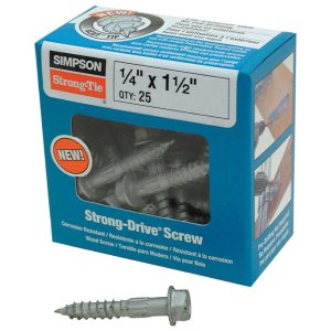 Simpson Strong-Tie Strong-Drive No. 3 Sizes X 1-1/2 in. L Star Hex Head Structural Screws 0.57 lb 25