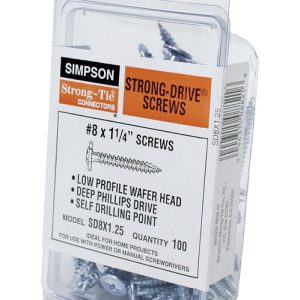 Simpson Strong-Tie No. 8 Sizes X 1-1/4 in. L Phillips Wafer Head Structural Screws 0.6 lb 100 pk