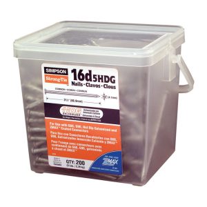 Simpson Strong-Tie 16D 3-1/2 in. Wood Joiner Hot-Dipped Galvanized Steel Nail Round Head 5 lb