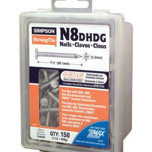 Simpson Strong-Tie 8D 1-1/2 in. Wood Joiner Hot-Dipped Galvanized Steel Nail Round Head 1 lb