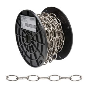 Campbell 10 Brushed Nickel Nickel Decorative Chain 0.13 in. D 1.21 in.