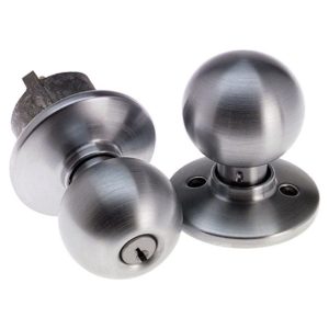 Schlage Orbit Satin Chrome Storeroom Lockset 1-3/4 in.