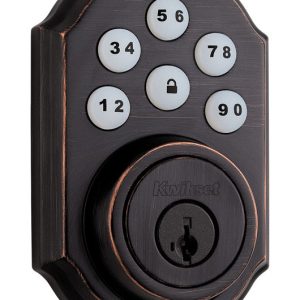 Kwikset SmartKey Venetian Bronze Metal Electronic Deadbolt
