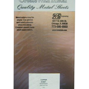 K&S 0.016 in. X 4 in. W X 10 in. L Copper Sheet Metal