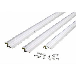 M-D White Aluminum Compression Weatherstrip For Door Jambs 36 and 84 in. L X 1 in.