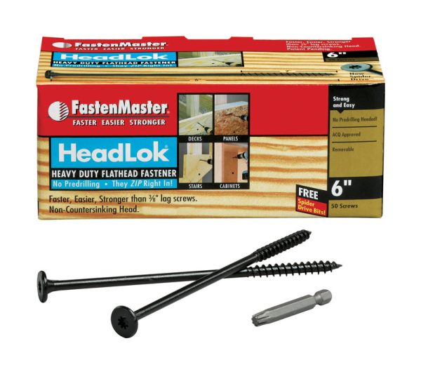FastenMaster HeadLok 6 in. L Spider Flat Head Deck Screws 50 pk