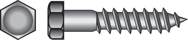 Hillman 1/2 in. X 1-1/2 in. L Hex Hot Dipped Galvanized Steel Lag Screw 50 pk
