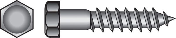 Hillman 1/2 in. X 2 in. L Hex Hot Dipped Galvanized Steel Lag Screw 50 pk