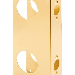 Prime-Line 12.72 in. H X 2-1/8 in. L Brass-Plated Brass Recessed Door Reinforcer