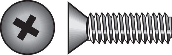 Hillman No. 8-32 X 2 in. L Phillips Flat Head Zinc-Plated Steel Machine Screws 100 pk