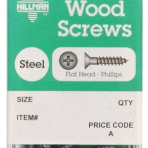 Hillman No. 6 X 3/4 in. L Phillips Zinc-Plated Wood Screws 30 pk