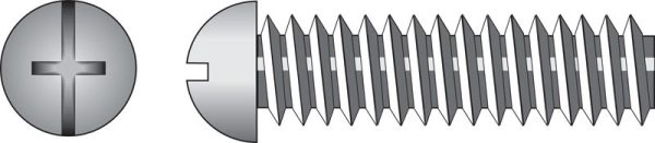 Hillman No. 6-32 X 3/8 in. L Combination Round Head Zinc-Plated Steel Machine Screws 100 pk