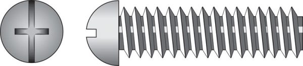 Hillman No. 6-32 X 3/4 in. L Combination Round Head Zinc-Plated Steel Machine Screws 100 pk