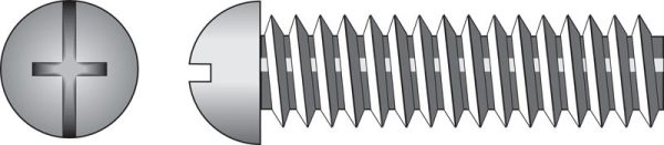 Hillman No. 6-32 X 1-1/2 in. L Combination Round Head Zinc-Plated Steel Machine Screws 100 pk