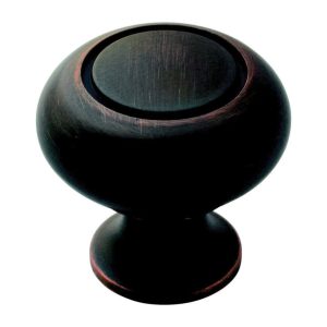 Amerock Allison Round Cabinet Knob 1-1/4 in. D Oil Rubbed Bronze 10 pk