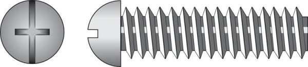 Hillman No. 8-32 X 3/4 in. L Combination Round Head Zinc-Plated Steel Machine Screws 100 pk