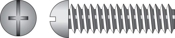Hillman No. 10-32 X 3/4 in. L Combination Round Head Zinc-Plated Steel Machine Screws 100 pk