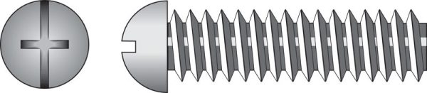 Hillman No. 10-32 X 1-1/2 in. L Combination Round Head Zinc-Plated Steel Machine Screws 100 pk