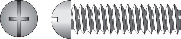 Hillman No. 10-24 X 3/4 in. L Combination Round Head Zinc-Plated Steel Machine Screws 100 pk